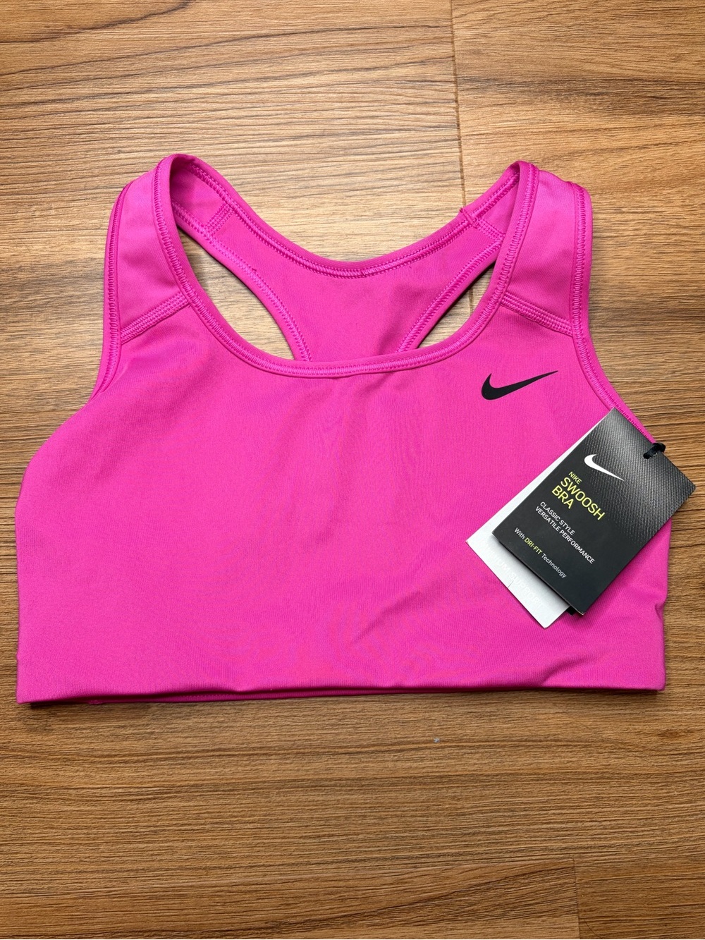 Nike Pink Swoosh Sports Bra Size S NWT